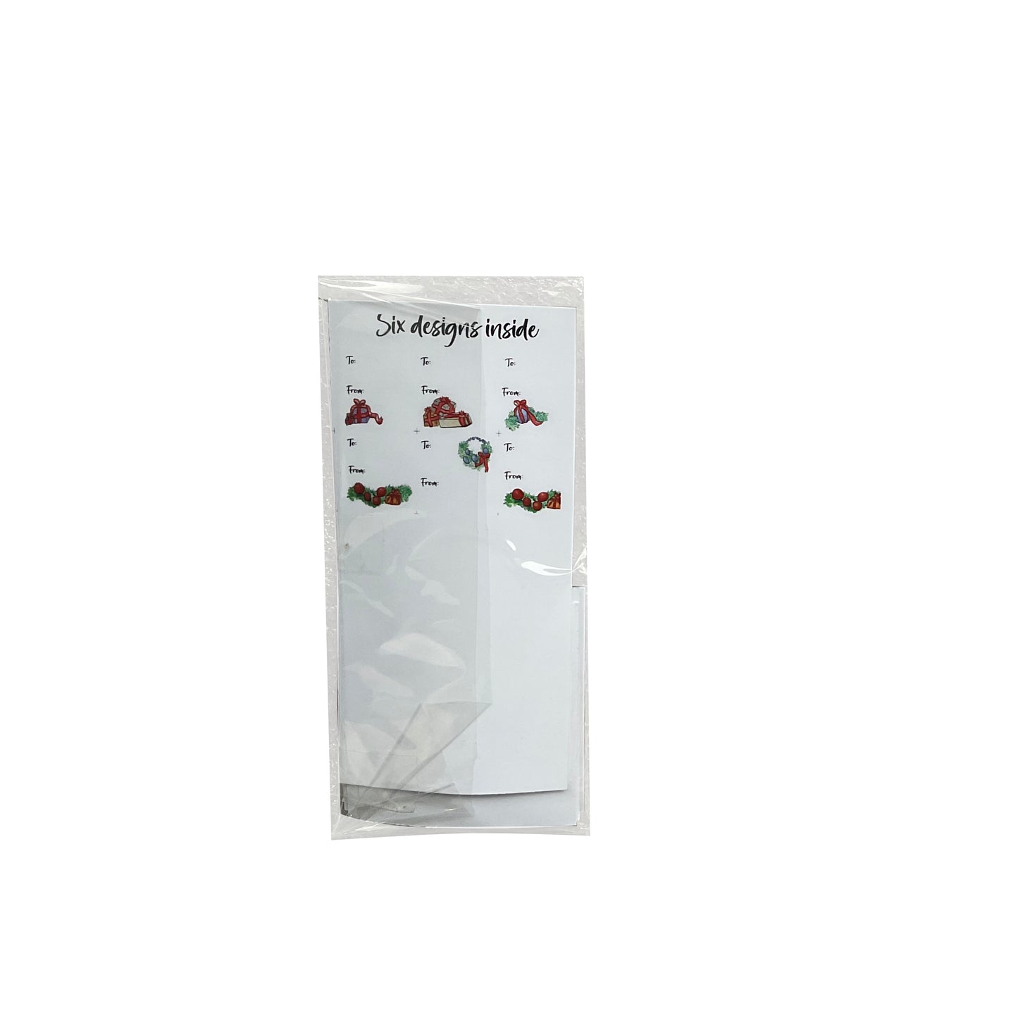 Holly & Presents Sticky Present Tags