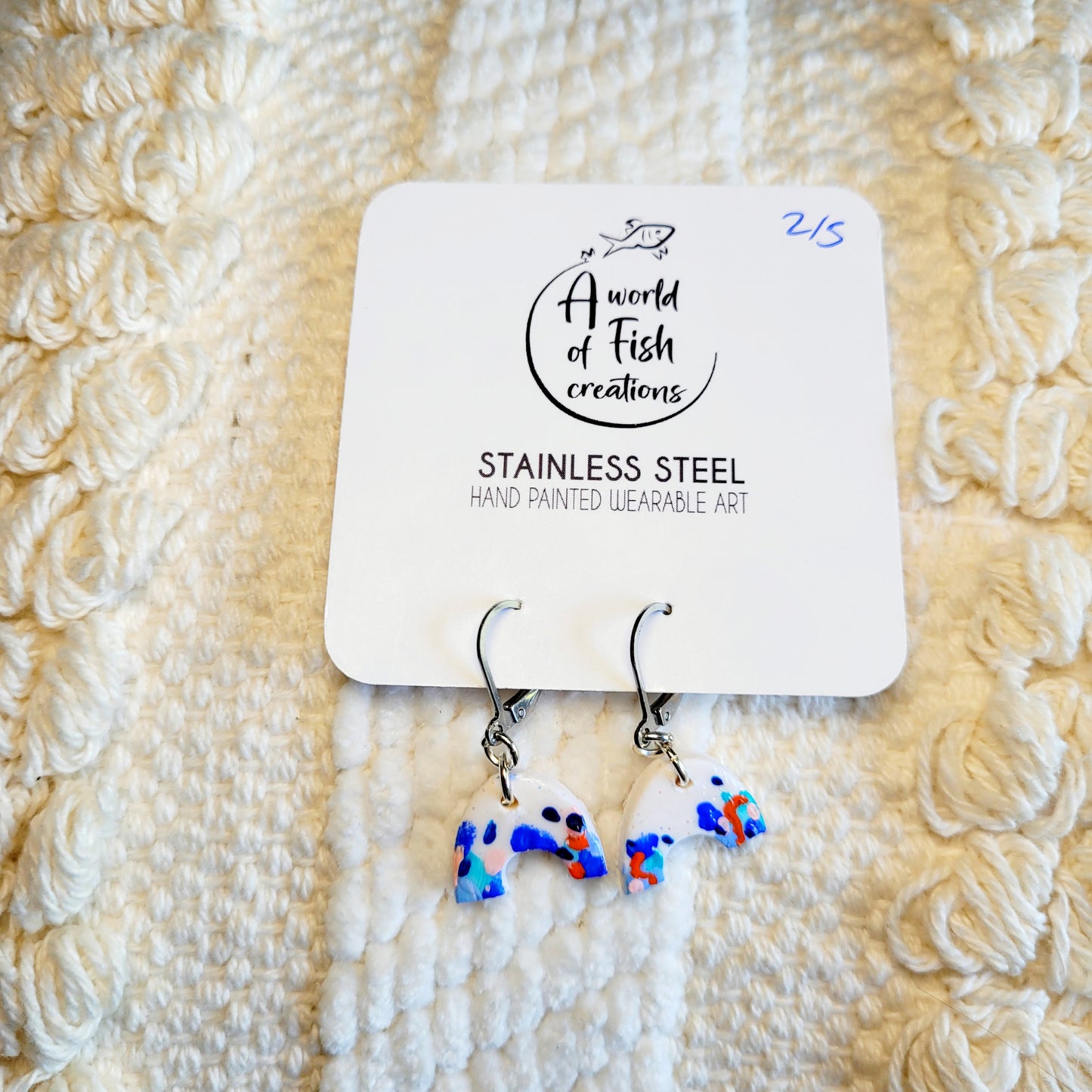 Saphire Haze Rainbow Dangling Earrings