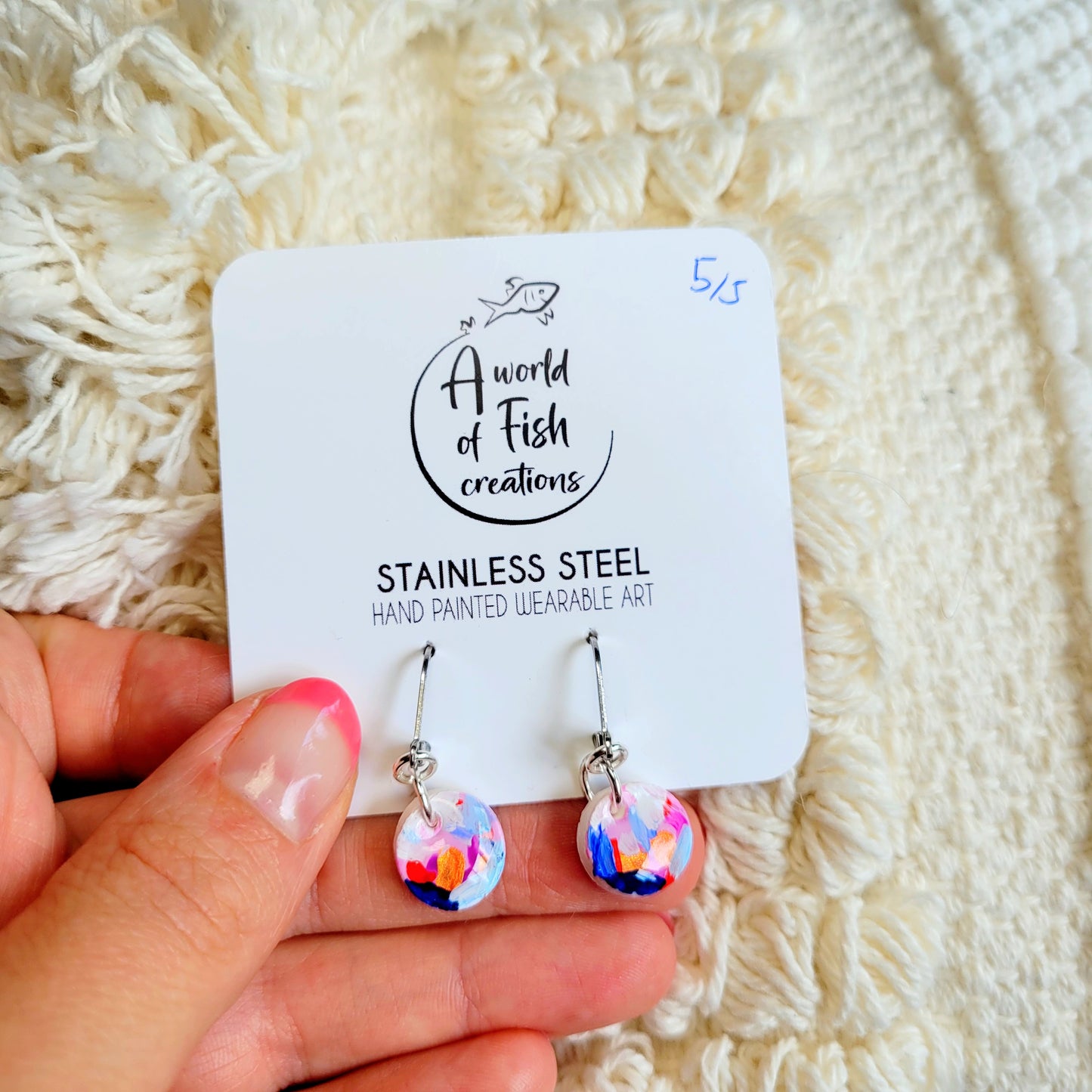 Fall Afternoon Circle Dangling Earrings