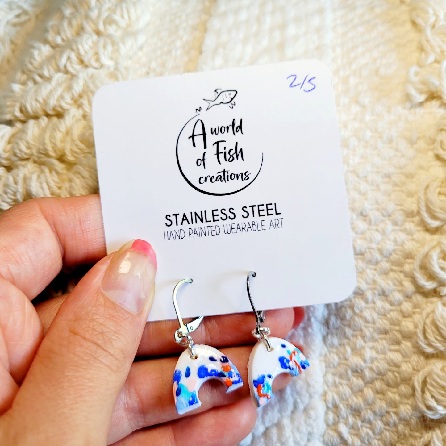 Saphire Haze Rainbow Dangling Earrings