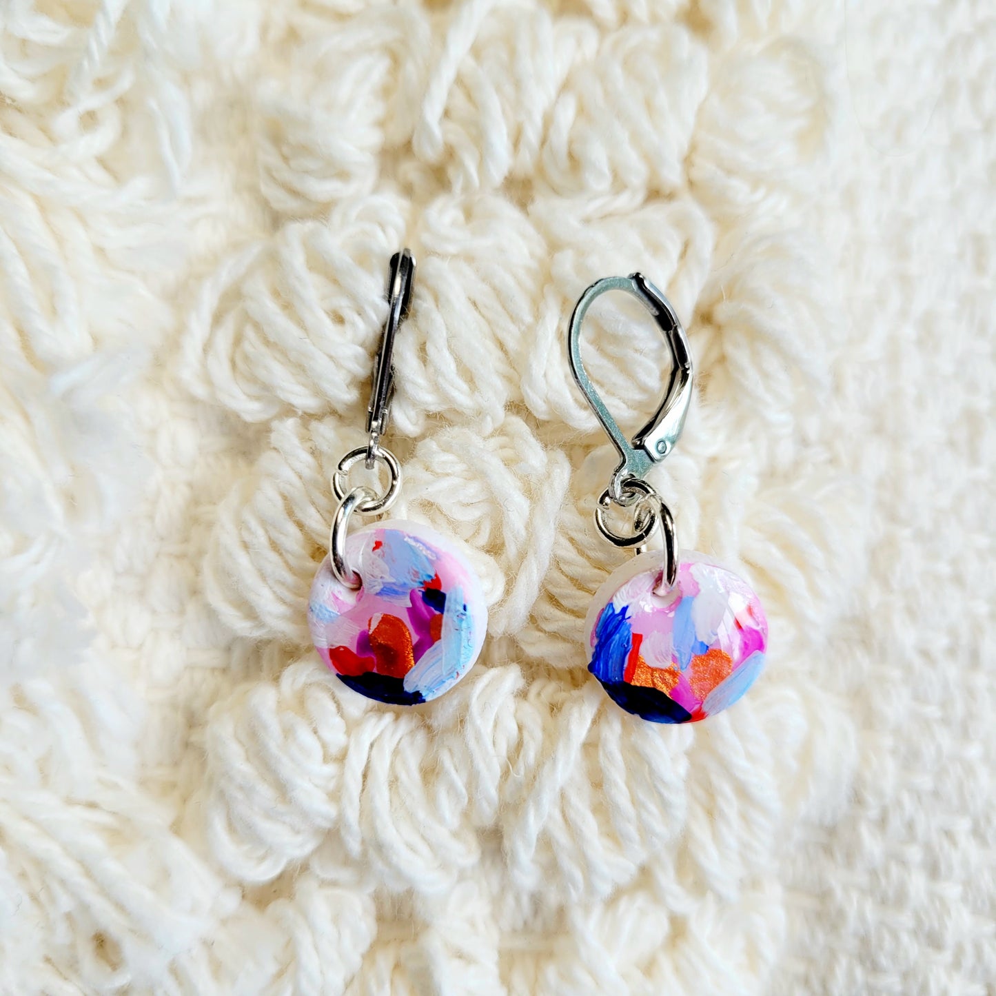 Fall Afternoon Circle Dangling Earrings