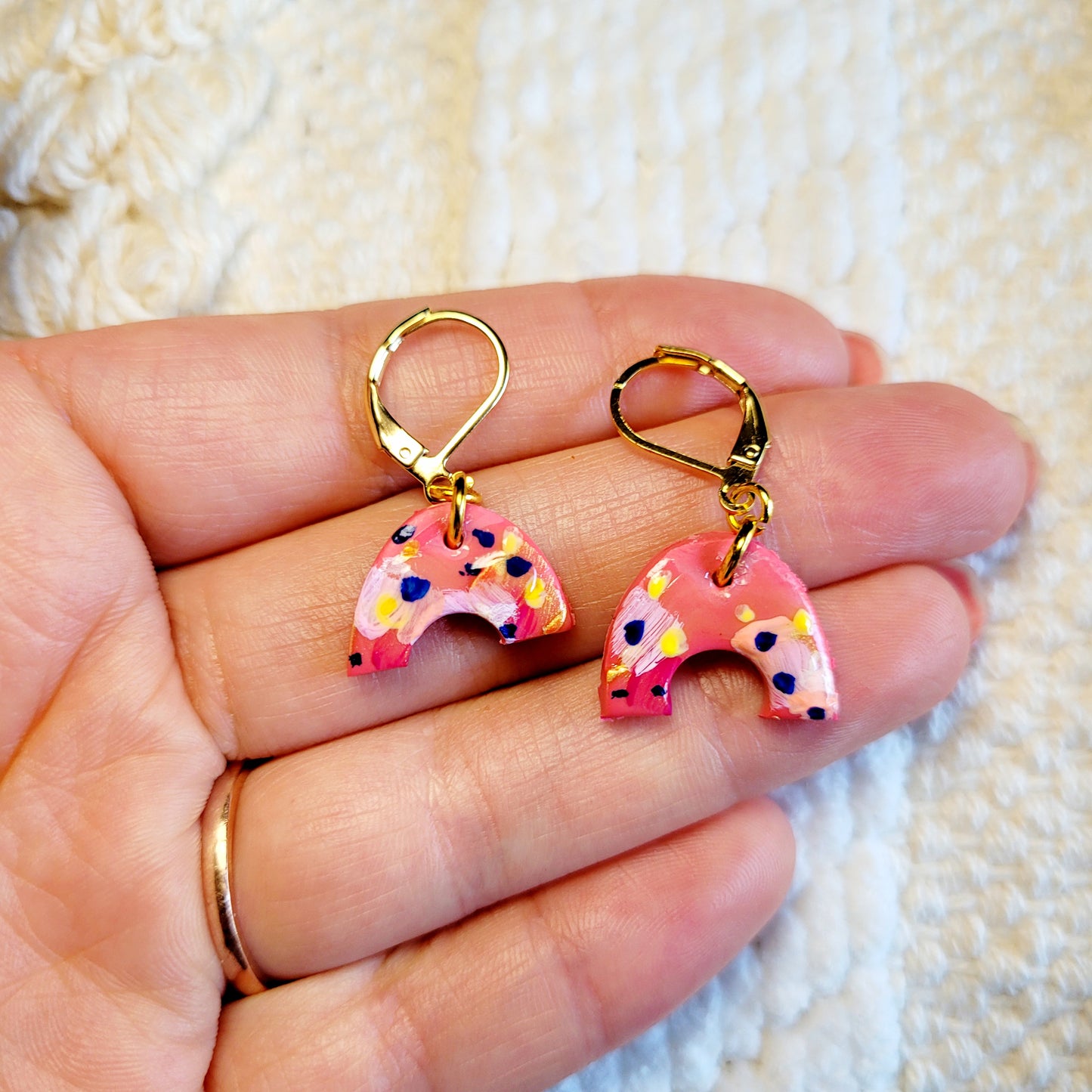 Golden Hour Rainbow Dangling Earrings