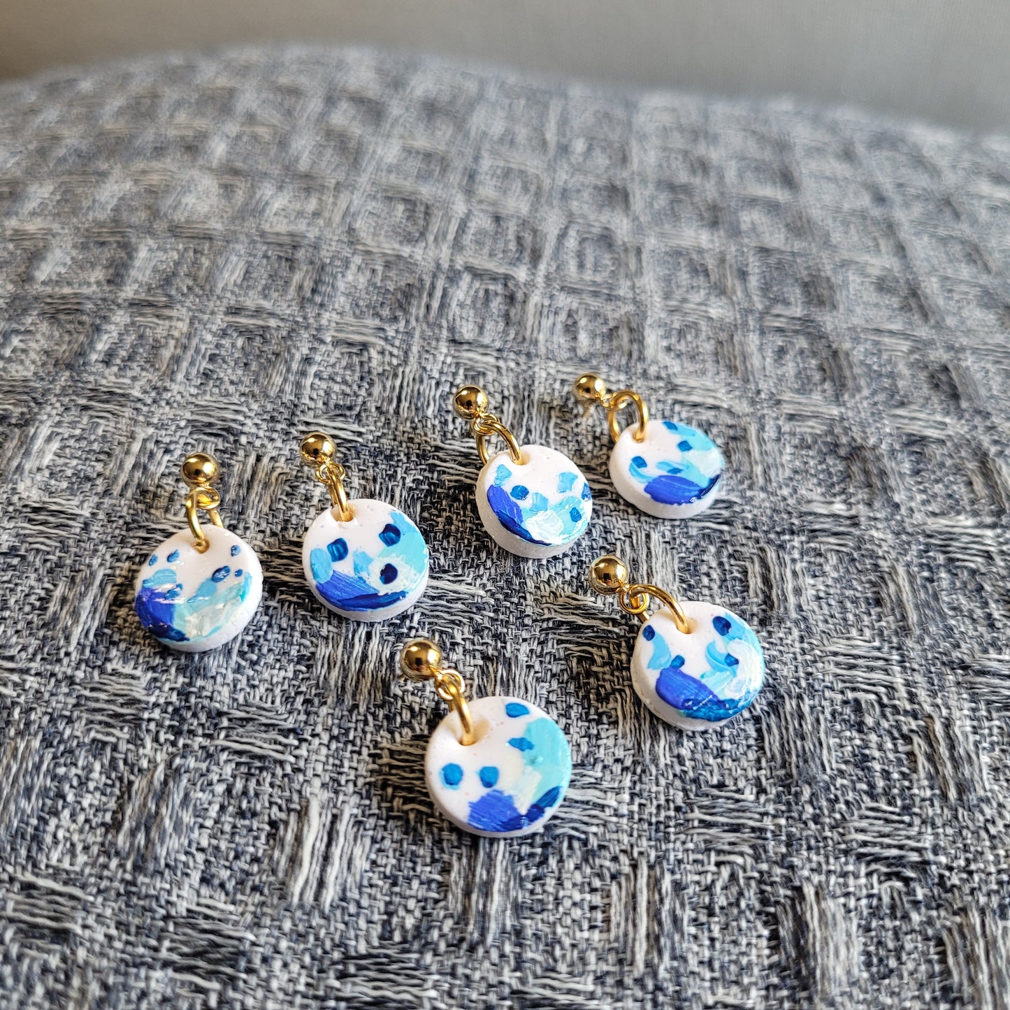Marine Dream Circle Dangling Earrings