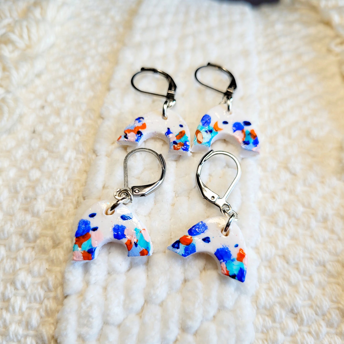 Saphire Haze Rainbow Dangling Earrings