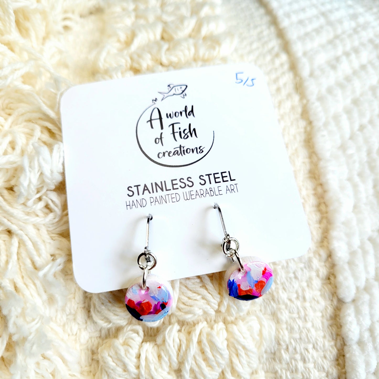 Fall Afternoon Circle Dangling Earrings