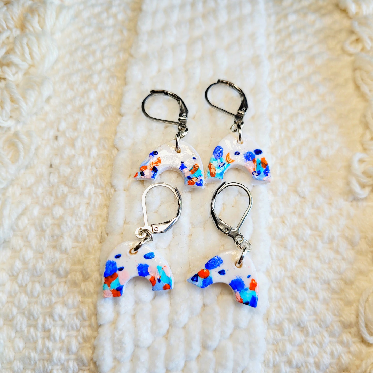 Saphire Haze Rainbow Dangling Earrings