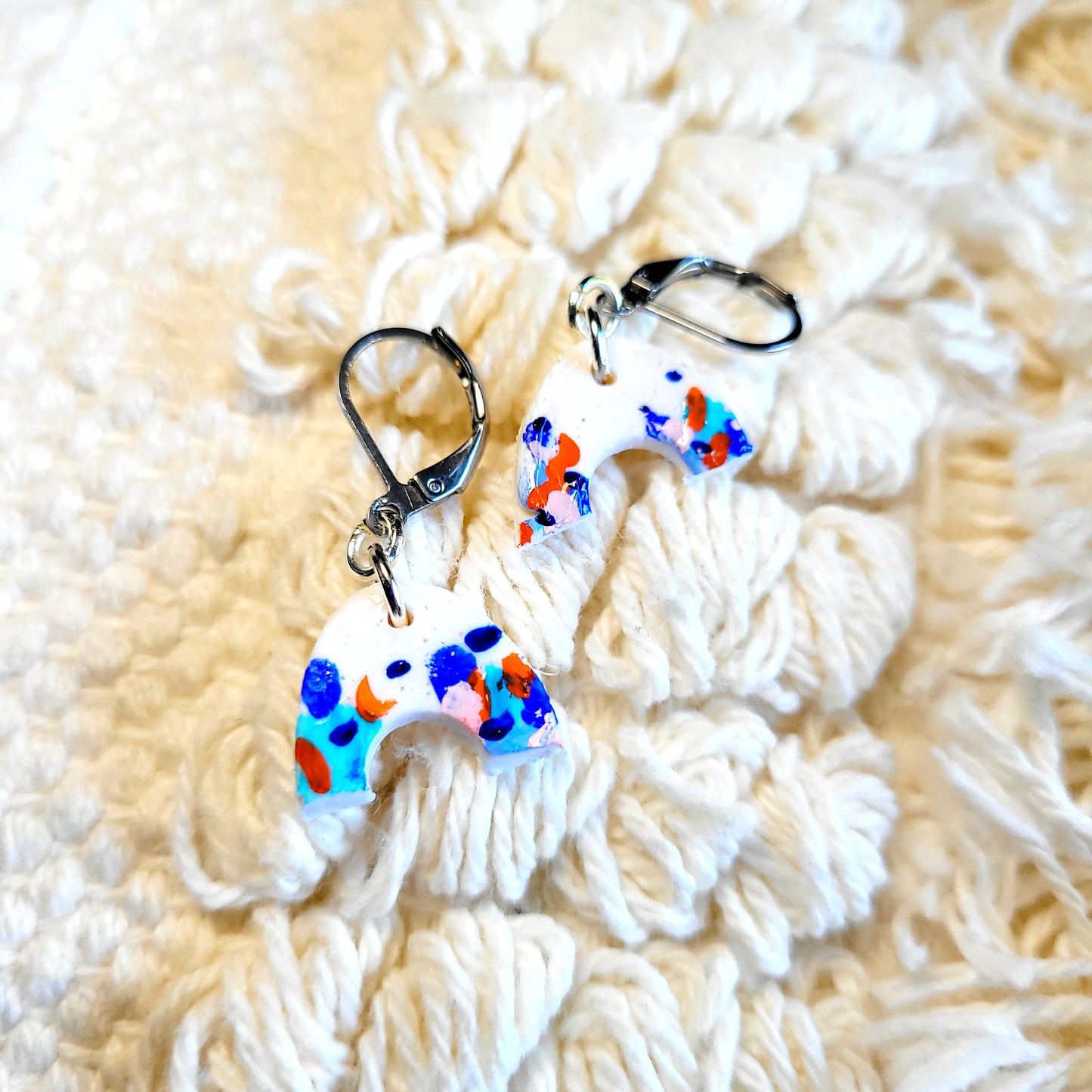 Saphire Haze Rainbow Dangling Earrings