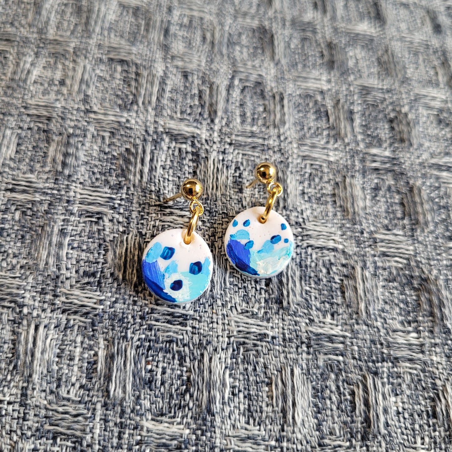 Marine Dream Circle Dangling Earrings