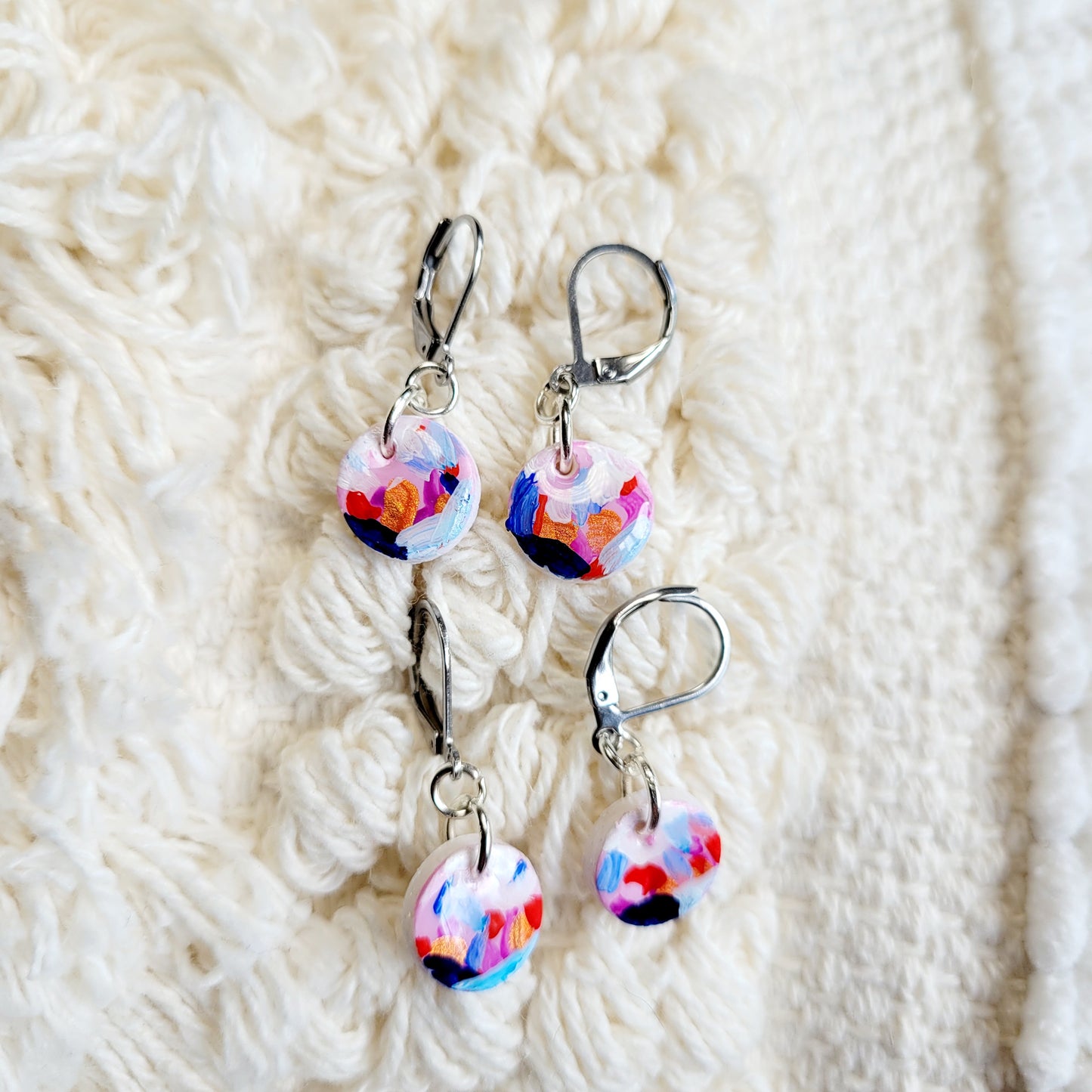 Fall Afternoon Circle Dangling Earrings