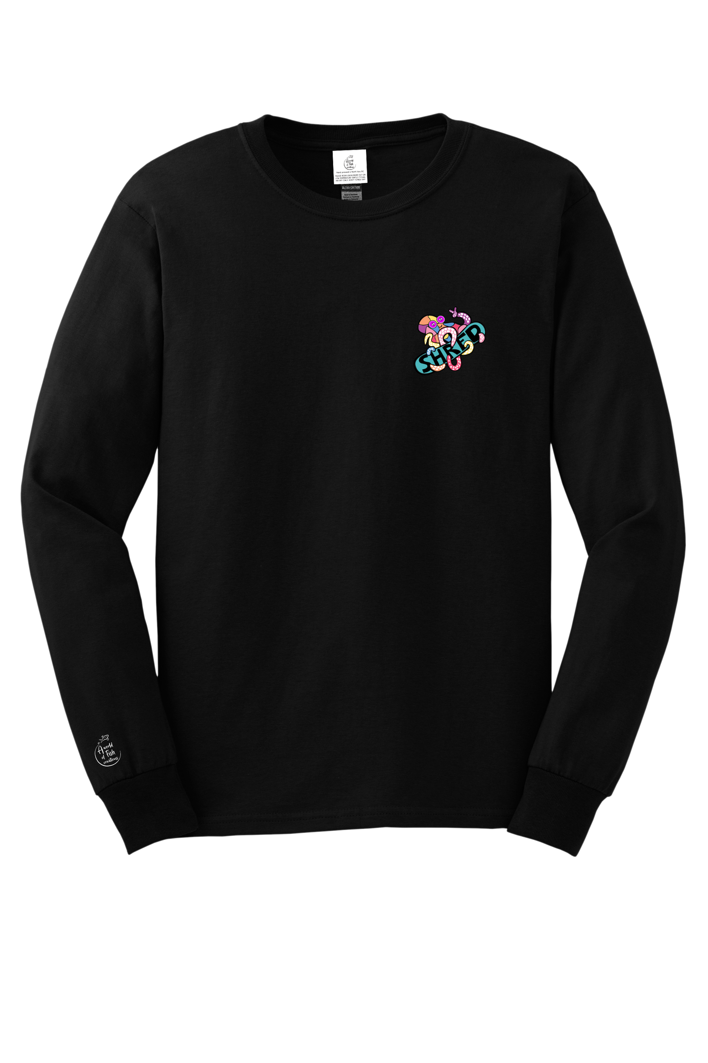 Octo-Grab Black Long Sleeve Shirt