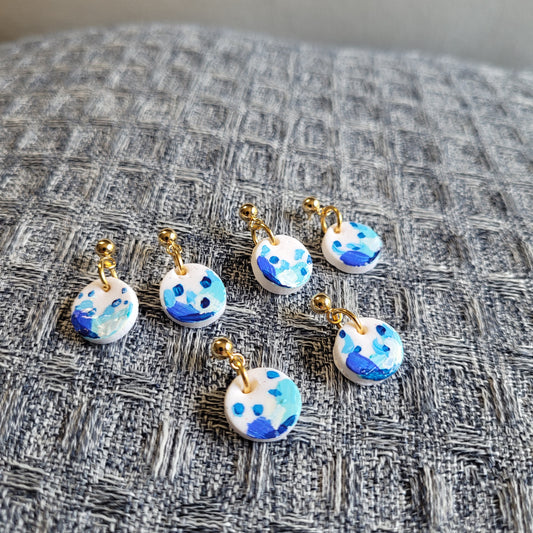 Marine Dream Circle Dangling Earrings