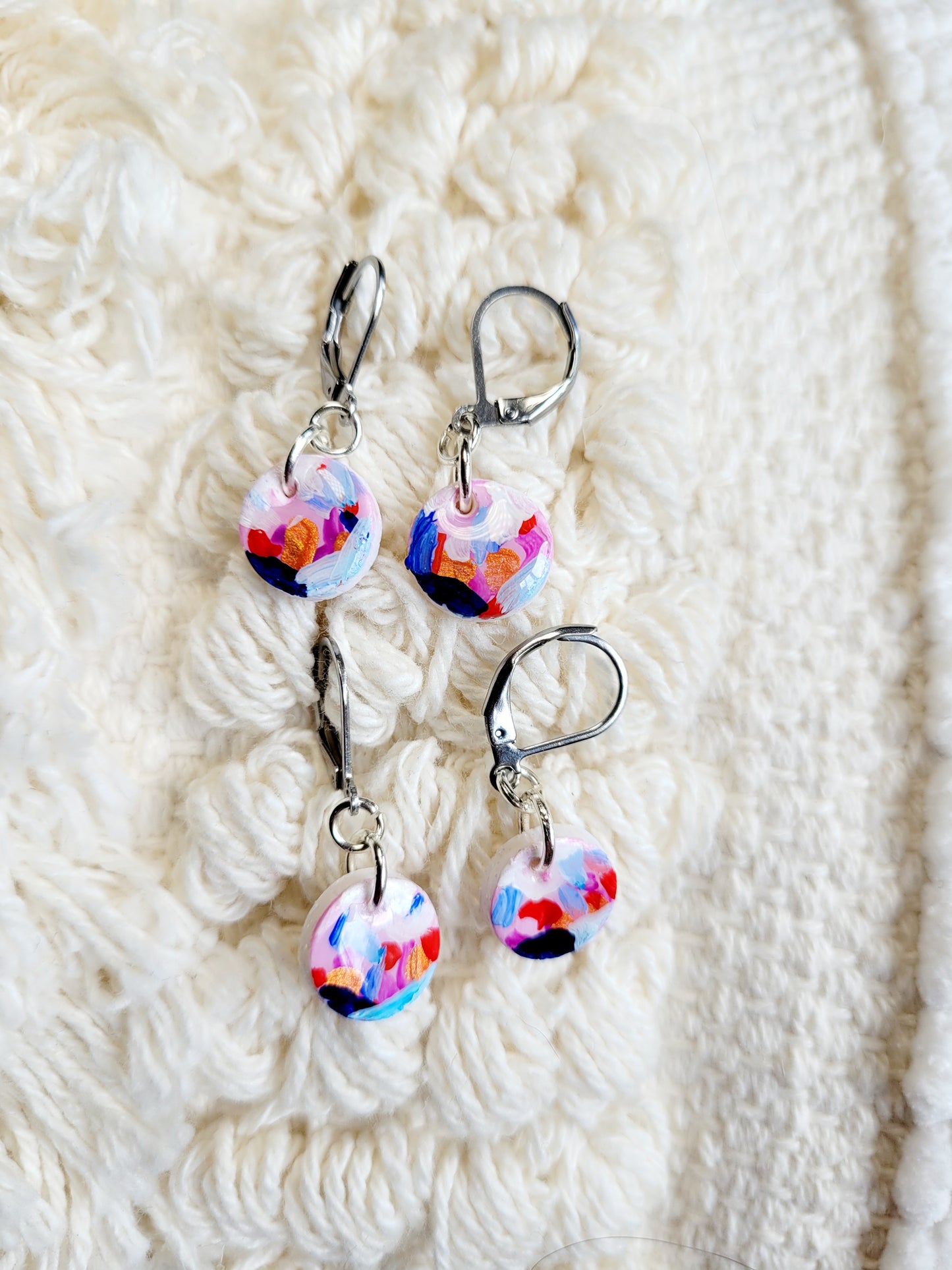 Fall Afternoon Circle Dangling Earrings